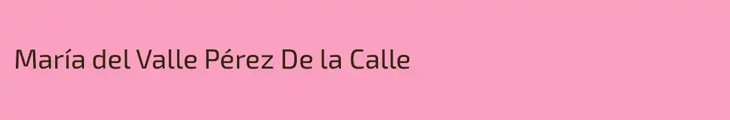 María del Valle Pérez De la Calle